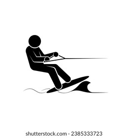 Water Ski Icon.  Recreation and Sport Symbol - Vector.