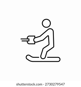 water ski icon sign vector