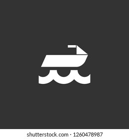 water ski icon vector. jet ski sign on black background. jet ski icon for web and app