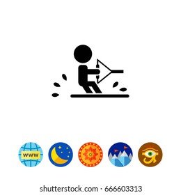 Water skiing icon