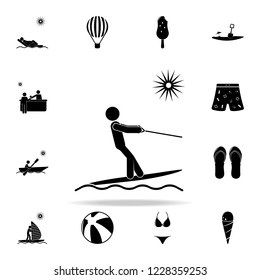 water skiing icon. Beach holidays icons universal set for web and mobile