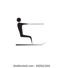 water skiing icon. Elements of beach holidays icon. Premium quality graphic design. Signs and symbols icon for websites, web design, mobile app on white background