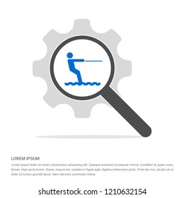 Water Skiing Icon - Free vector icon