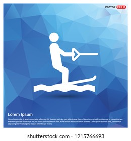 Water Skiing Icon - Free vector icon