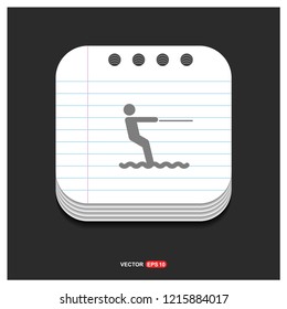 Water Skiing Icon - Free vector icon