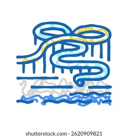water slide doodle icon sketch vector. water slide sign. isolated symbol illustration