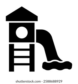 Water Slide Glyph Icon Design For Personal And Commercial Use