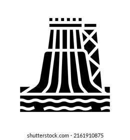 water slide glyph icon vector. water slide sign. isolated contour symbol black illustration