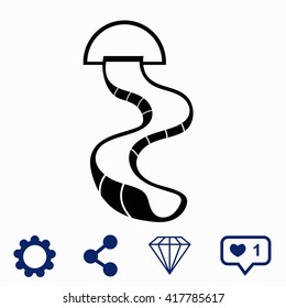 Water slide icon.