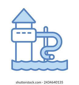 Water Slide Icon vector. Stock illustration.