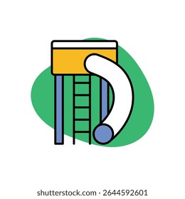 Water Slide Icon vector stock illustration