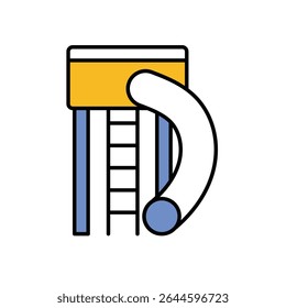 Water Slide Icon vector stock illustration