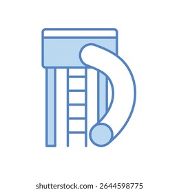Water Slide Icon vector stock illustration