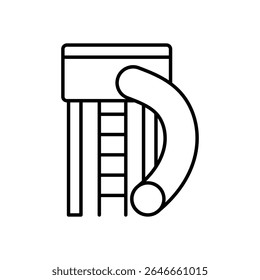 Water Slide Icon vector stock illustration