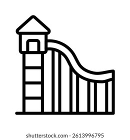 A water slide symbolizing fun, water parks, and summer activities.