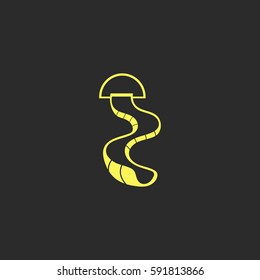 Water slide vector  icon.