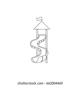 Water slide vector  icon.