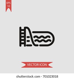 Water slide vector icon illustration symbol