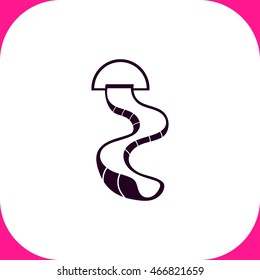 Water slide vector icon on white background.