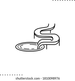 Water Slide Vector Icon In Outline