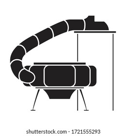 Icono de vector de deslizamiento de agua.Icono de vector negro aislado en deslizamiento de agua de fondo blanco.