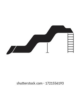 Water slide vector icon.Black vector icon isolated on white background water slide .