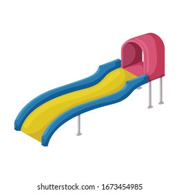 Water slide vector icon.Cartoon vector icon isolated on white background water slide .