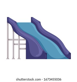 Water slide vector icon.Cartoon vector icon isolated on white background water slide .