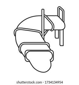 Water slide vector icon.Outline vector icon isolated on white background water slide .
