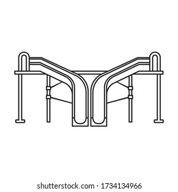 Water slide vector icon.Outline vector icon isolated on white background water slide .