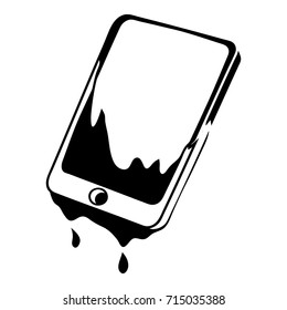 Water smartphone icon. Simple illustration of water smartphone vector icon for web