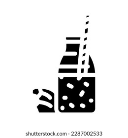 water smoothie drink glyph icon vector. water smoothie drink sign. isolated symbol illustration