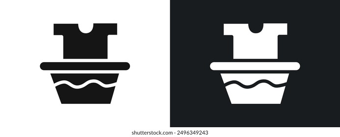 Water soak icon linear graphics set vector in black