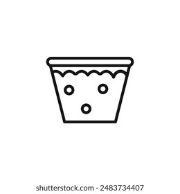 Water soak icon outline collection in black
