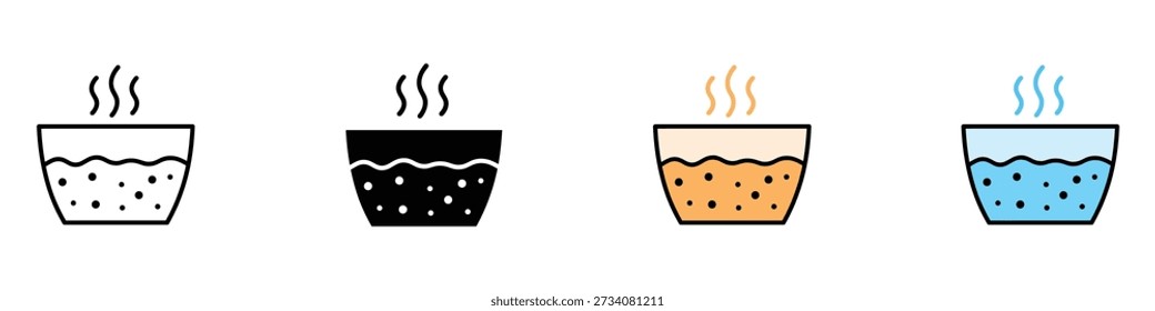 Water soak icon vector. warm beverages and cooking symbol. vector illustration.