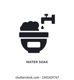 water soak isolated icon. simple element illustration from cleaning concept icons. water soak editable logo sign symbol design on white background. can be use for web and mobile