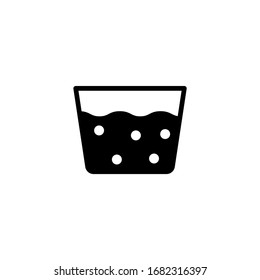 Water soak vector icon in black solid flat design icon isolated on white background