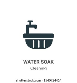 Water soak vector icon on white background. Flat vector water soak icon symbol sign from modern cleaning collection for mobile concept and web apps design.