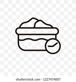 Water soak vector linear icon isolated on transparent background, Water soak transparency concept can be used for web and mobile