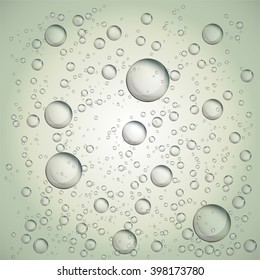 Water soap bubble rising on clear background. 