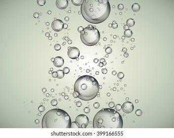 Water soap bubble rising on clear background. 