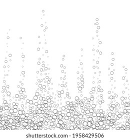 water or soda fizz floating air bubbles
