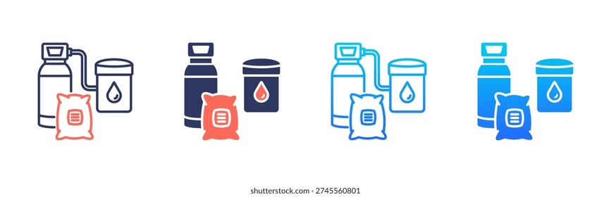 Water Softener Icon Pack In Multiple Styles