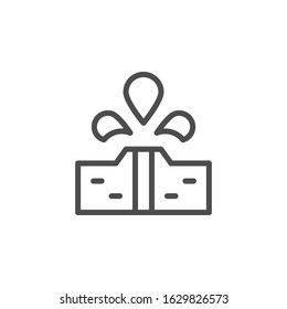 Water source line outline icon