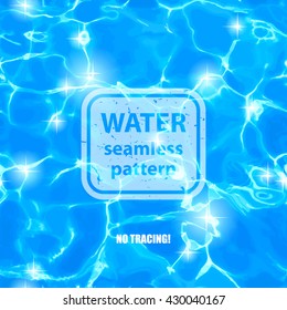 Water sparkling surface seamless pattern background.  Vector not tracing illustration