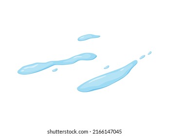 Water spill. Blue water drop and water spill. 