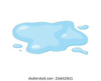 Water spill. Blue water drop and water spill. 