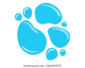 Water Spill Element Background Illustration