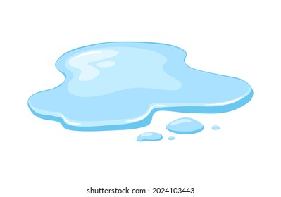 Water Spill On White Background Puddle Stock Vector (Royalty Free ...