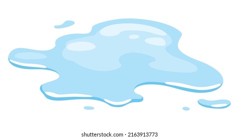 Water Spill Puddle Blue Liquid Various Stock Vector (Royalty Free ...